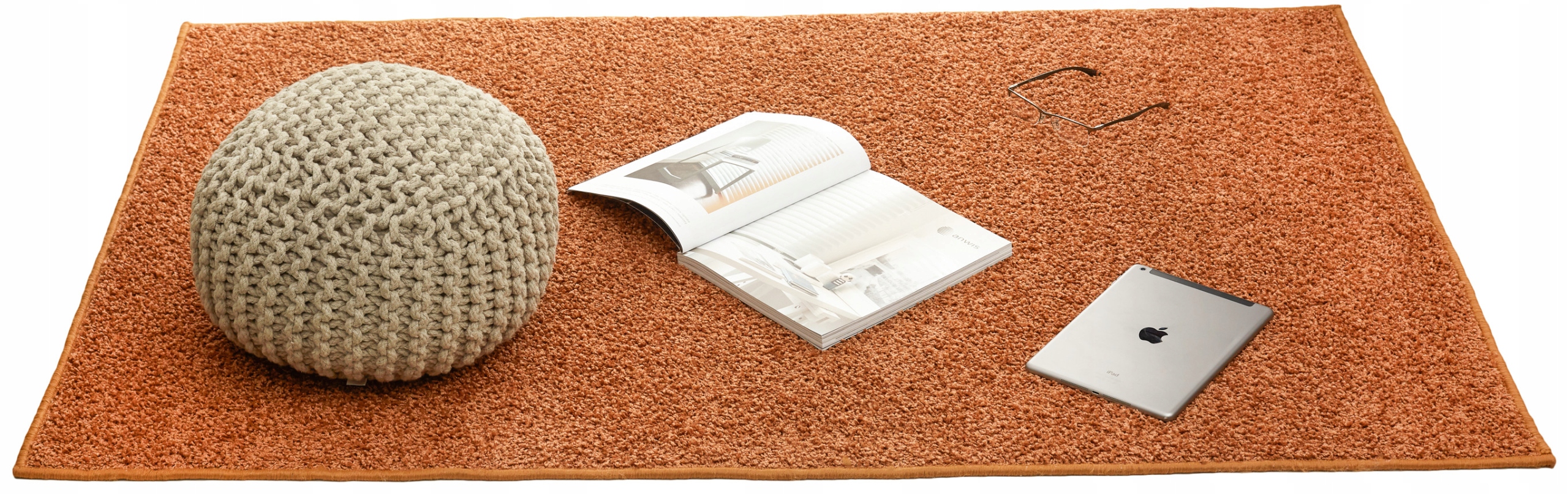 

Dywan Shaggy Obszyty 160x200 Super Miękki brąz jas