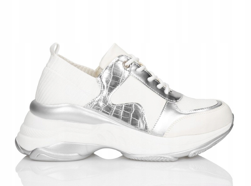 

Sneakersy Adidasy Na Platformie A217 Silver 36