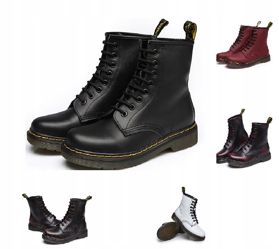 

Czarne Glany Martensy Timberki 8 dziur Kolory 37r