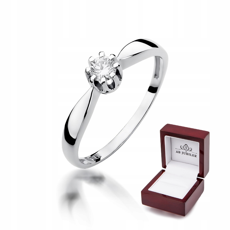 

Złoty Pierścionek 585 Zaręczynowy Brylant 0,15ct