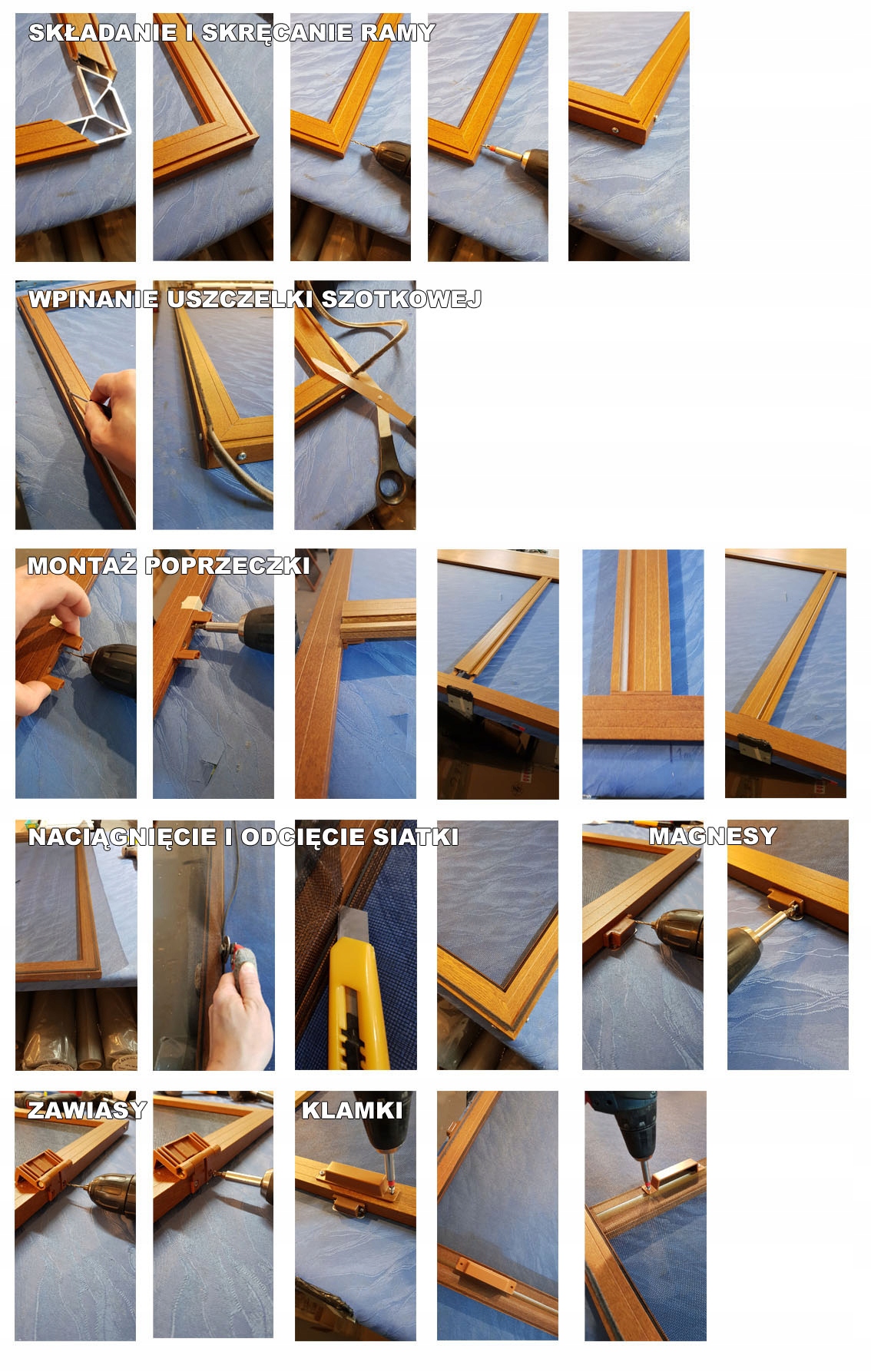 Moskitiera drzwiowa na wymiar Profil PREMIUM drzwi Kolor inny