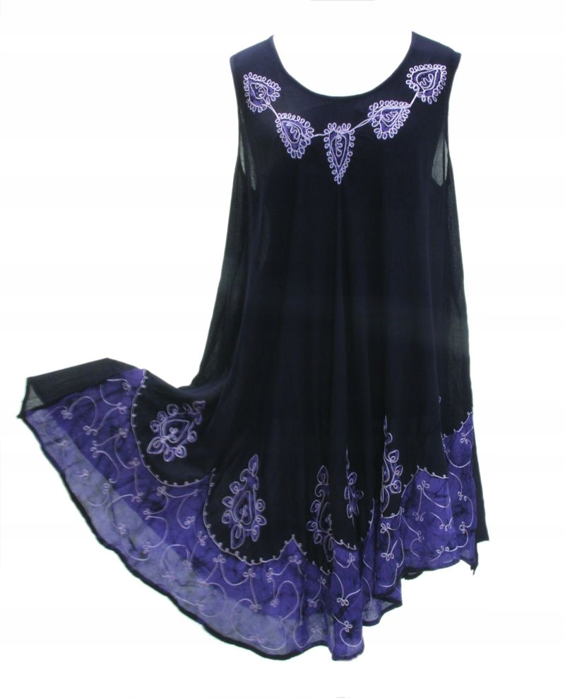 HAFTOWANA SUKIENKA NA RAMIĄCZKACH Z INDII XL TANIO