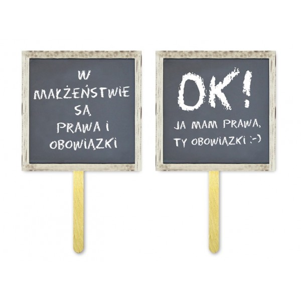 

Zabawne Ślubne Tabliczki do zdjęć Fotobudka - TL15