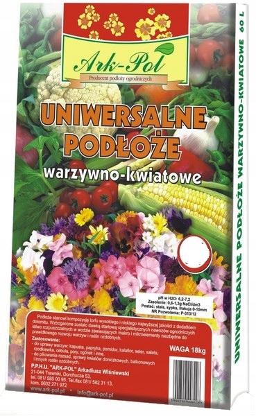 

Ziemia do warzyw kwiatów kwiatków
