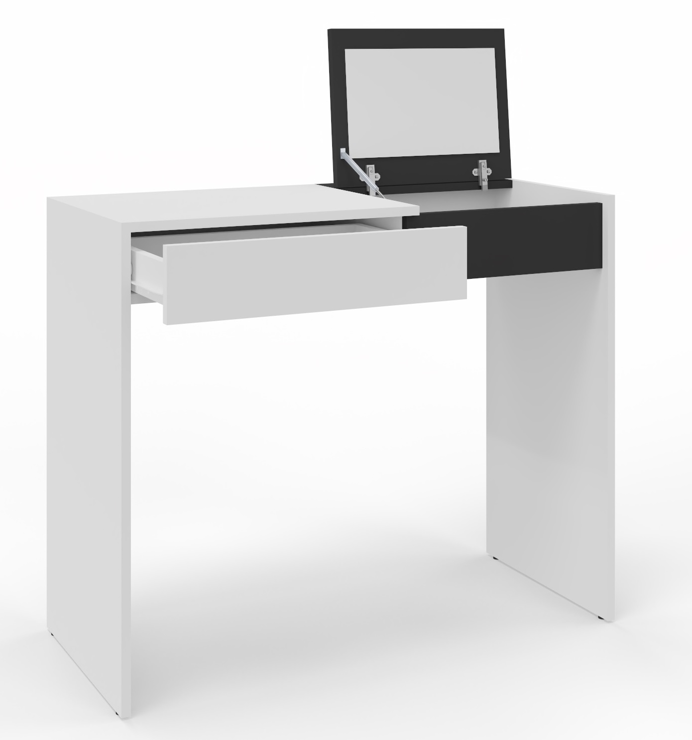 Kozmetická toaletka Opera bielo-čierna s zrkadlom Ufc