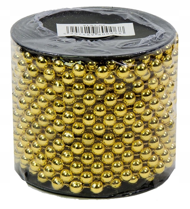 

Korale Na Szpuli Złote 8MM 10 M Koraliki Girlanda