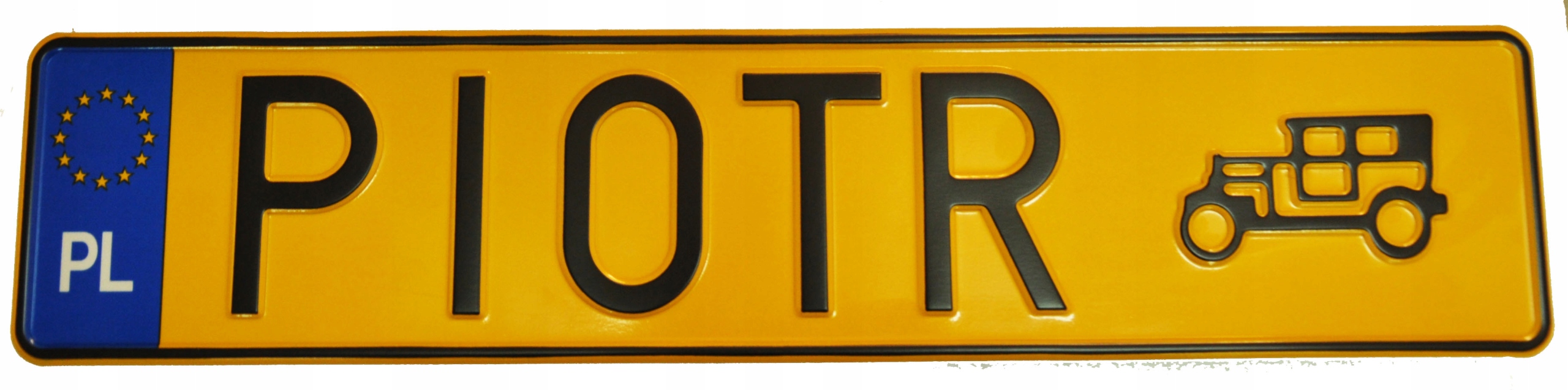 Tablica kolekcjonerska TBT Cars żółta odblaskowa 520 x 112,5 mm