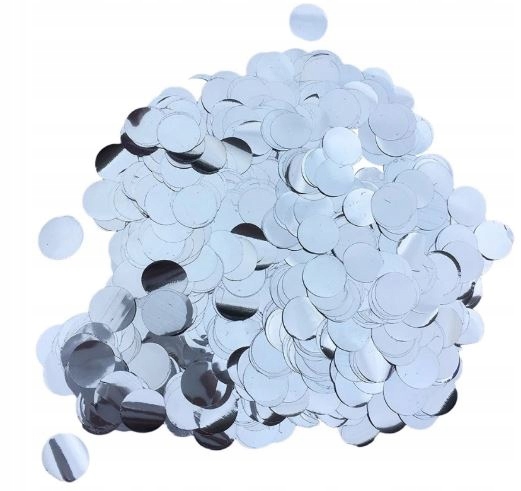 

Konfetti 15g urodziny chrzest dekoracja srebrne