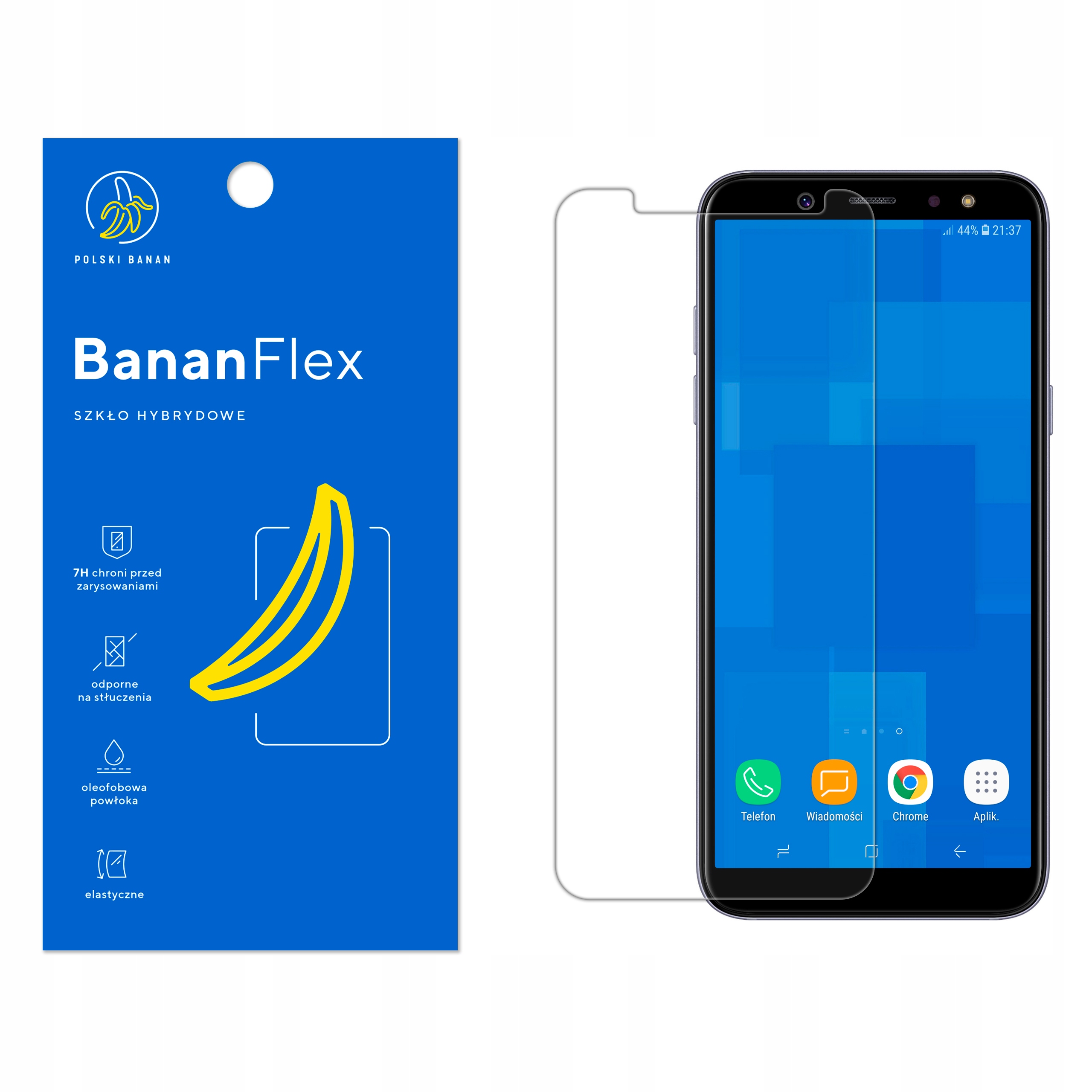 

Szkło Hybrydowe Polski Banan 7H do Samsung A6 2018