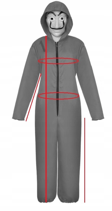 STRÓJ LA CASA DOM Z PAPIERU PRZEBRANIE L Płeć uniseks