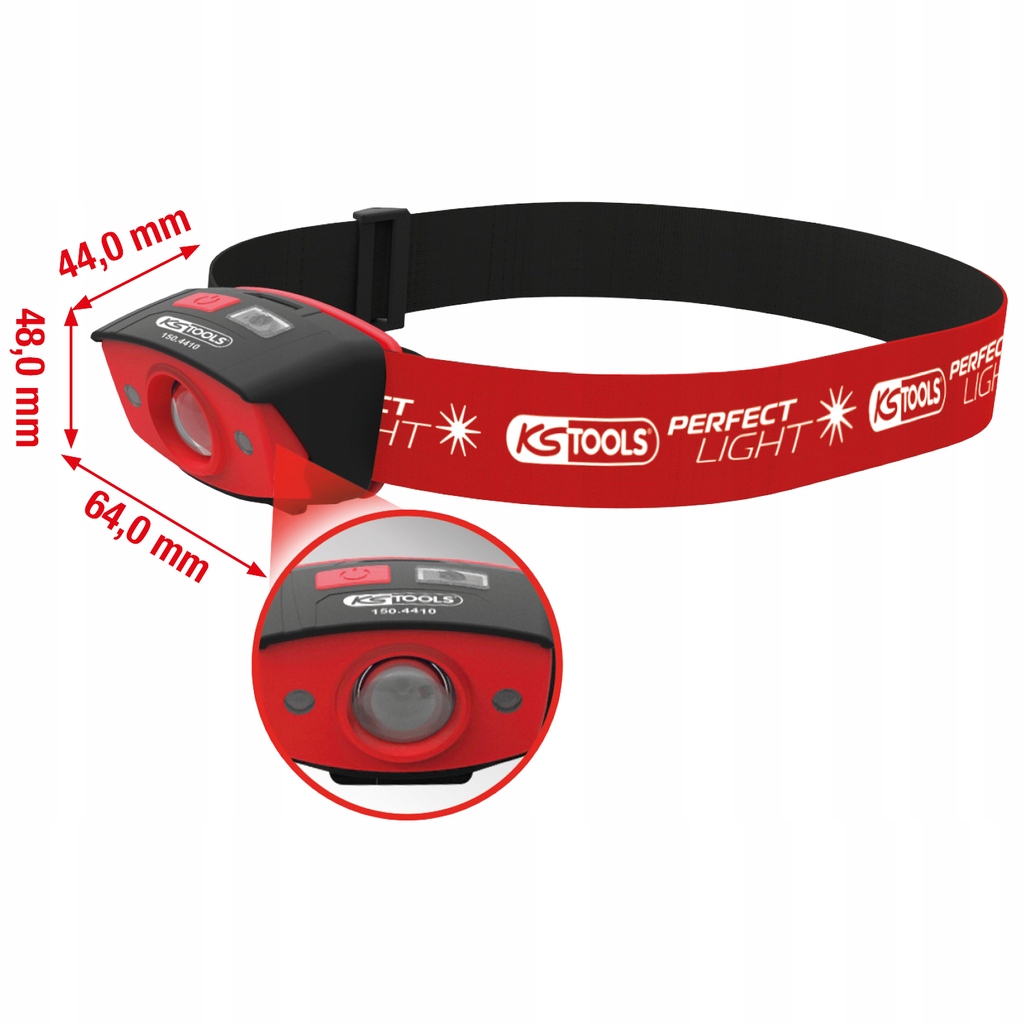 KS TOOLS 150.4410 KSTOOLS DOSKONAŁA LEKKA CZOŁÓWKA Z CZUJNIKIEM RU Marka KS Tools