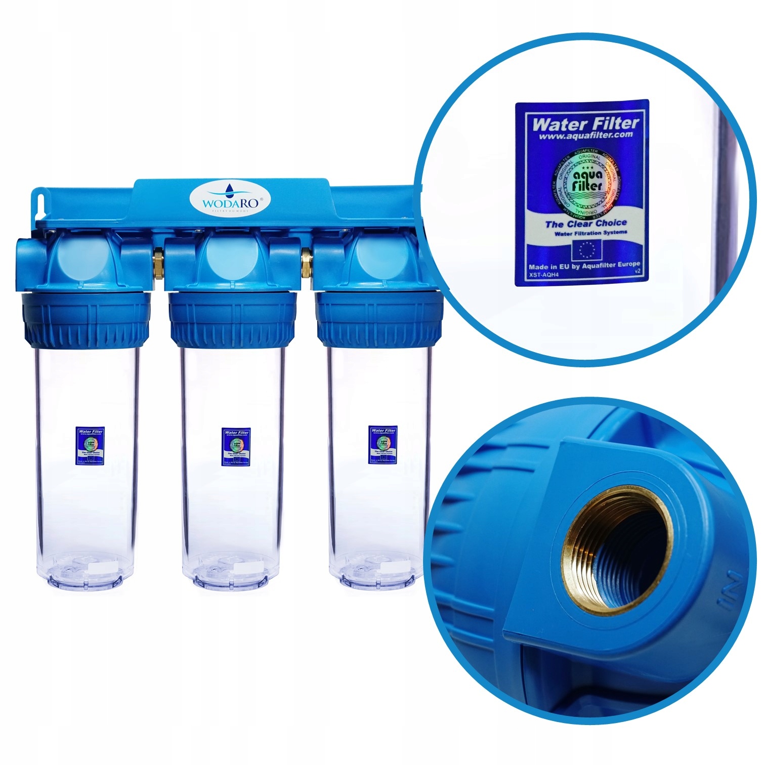 FILTR WODY 3 STOPNIOWY NA CAŁY DOM ZMIĘKCZACZ 3/4 Marka Aquafilter