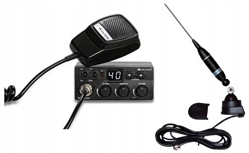 RADIO CB MIDLAND M ZERO ANTENA SIRIO OMEGA SF40