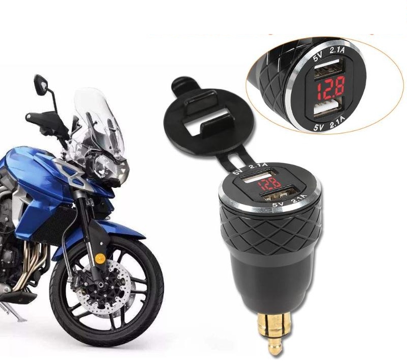 PRZEJŚCIÓWKA DIN WOLTOMIERZ 2x USB 2,1A MOTOCYKL Producent inny