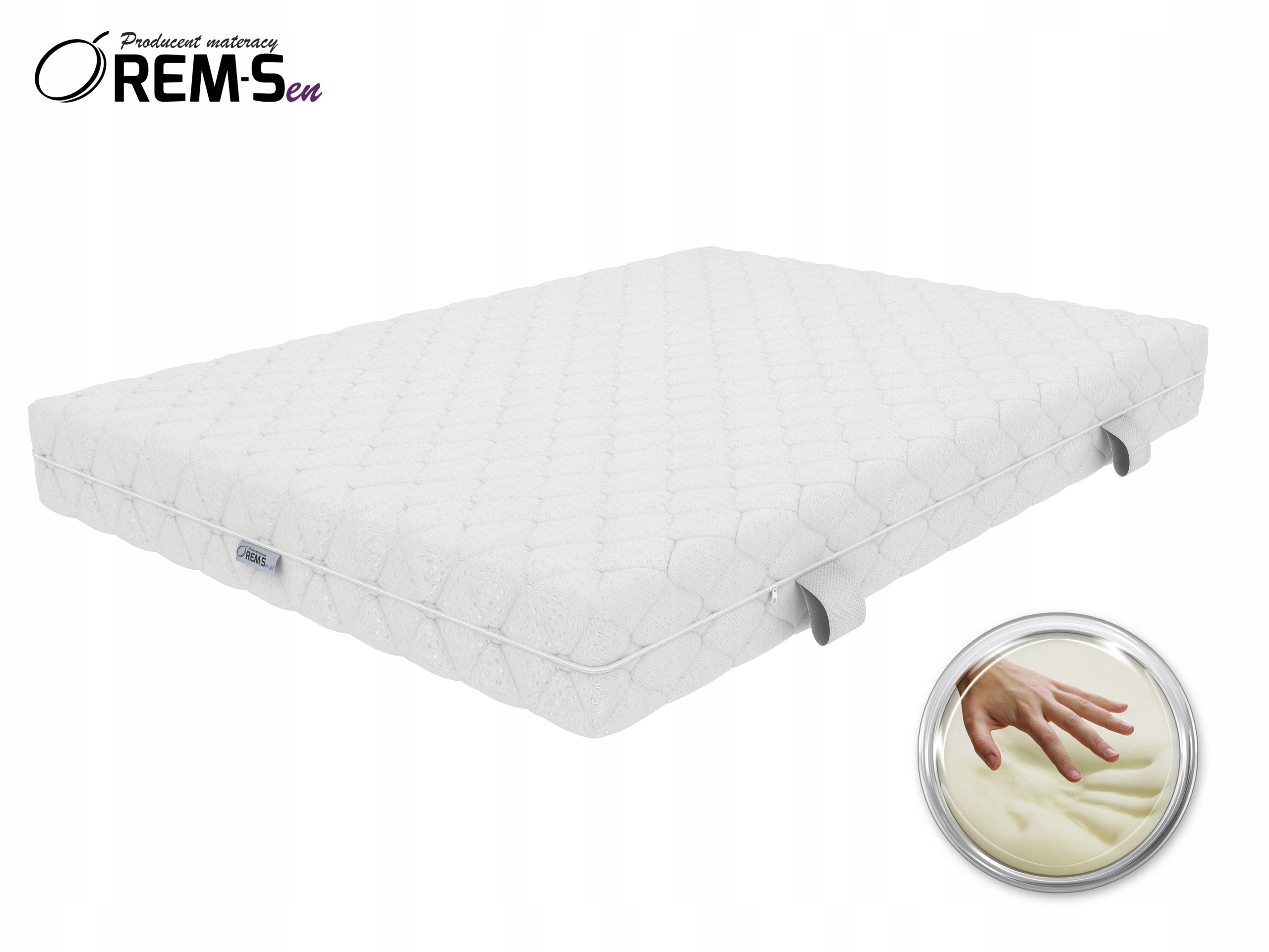 Materac 100x200 21cm 30kg/m3+Visco/Memo H4 Twardy Kod producenta rs-ms-100x200h4v