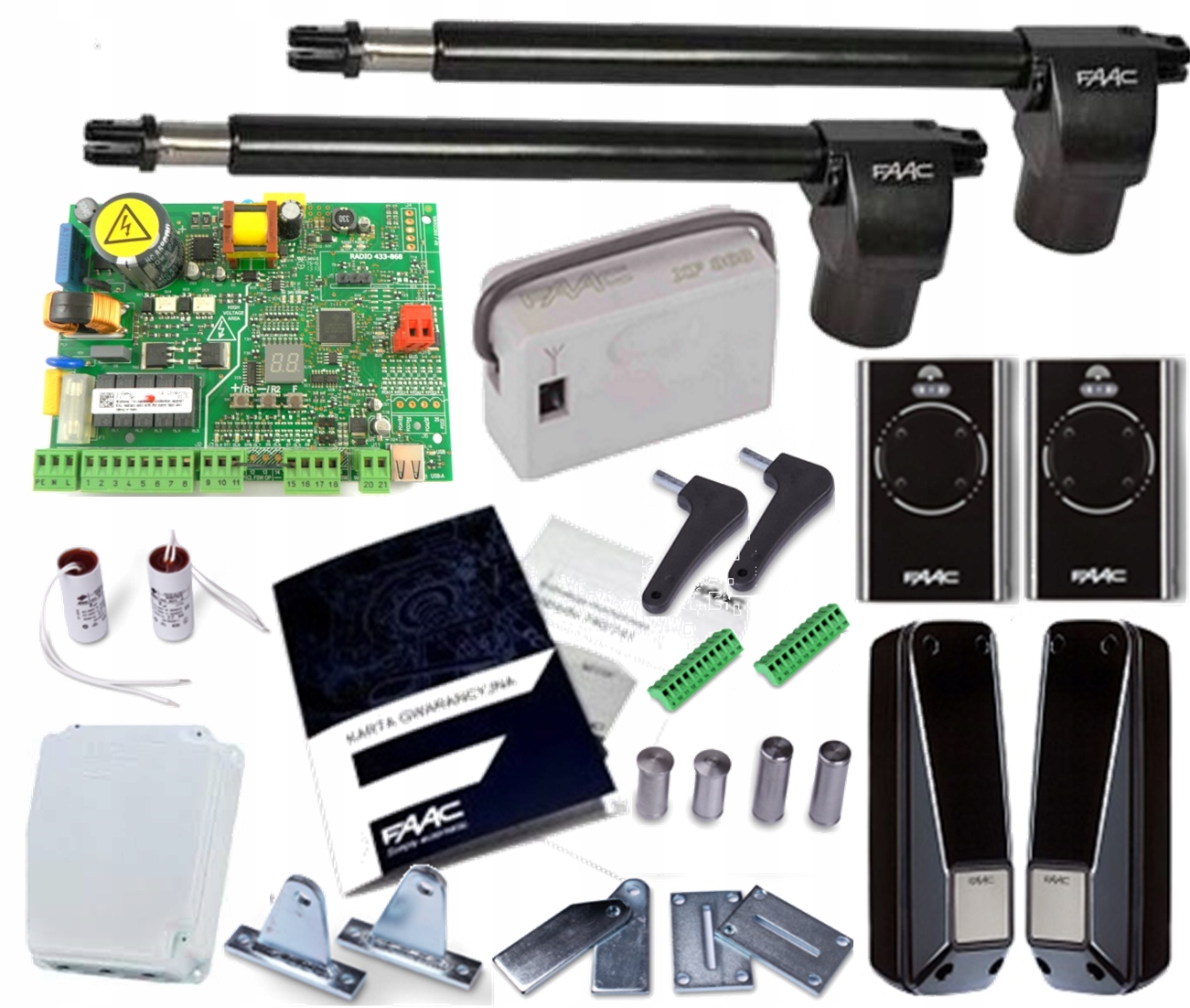 

Zestaw napęd siłownik Faac 414, 2x pilot, foto