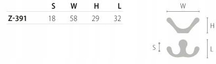 WIESZAK MEBLOWY NOMET Z-391 CHROM na ubrania Marka Nomet
