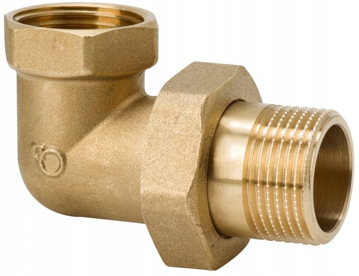 Śrubunek mosiężny kątowy 1" Mosiądz Polski !