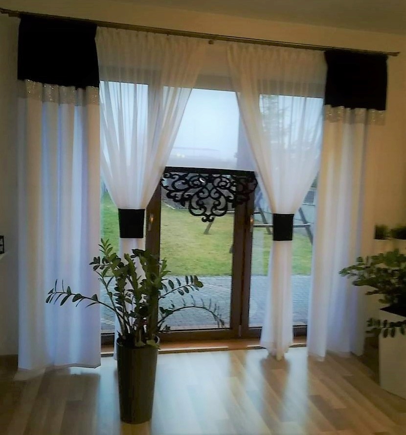 KOMPLET FIRAN Z ZASŁONAMI NA KARNISZ 240 CM . 8138514206 Allegro.pl