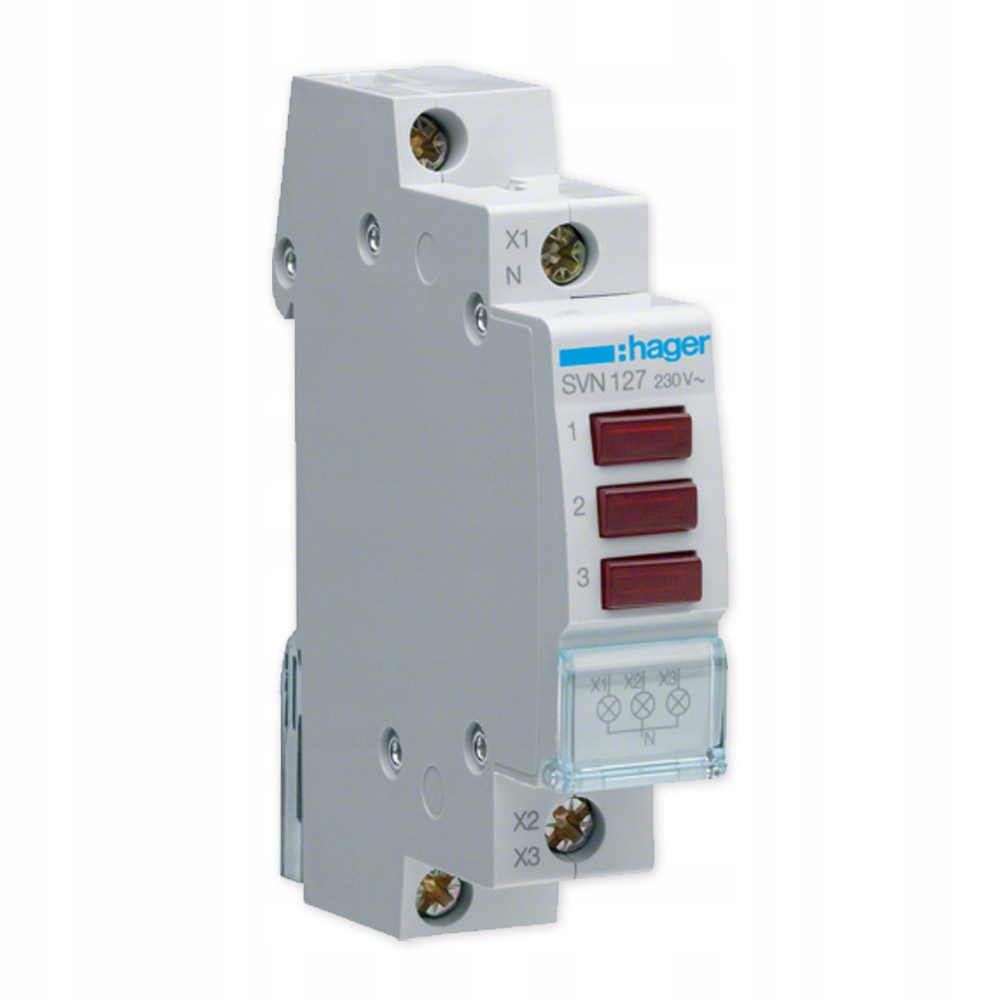 

Hager Lamka Kontrolna 3F Czerwona 230-400V SVN127