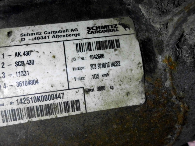 OŚ SCHMITZ DO NACZEPY SCHMITZ SCBS3T Z 2014 R Producent części Inny