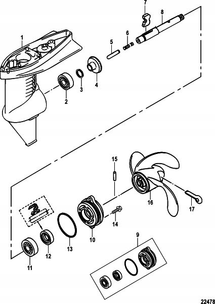 KLIN / PIN ŚRUBY DO SILNIKA SUZUKI 2 - 4KM / 2szt. Marka Lindemann