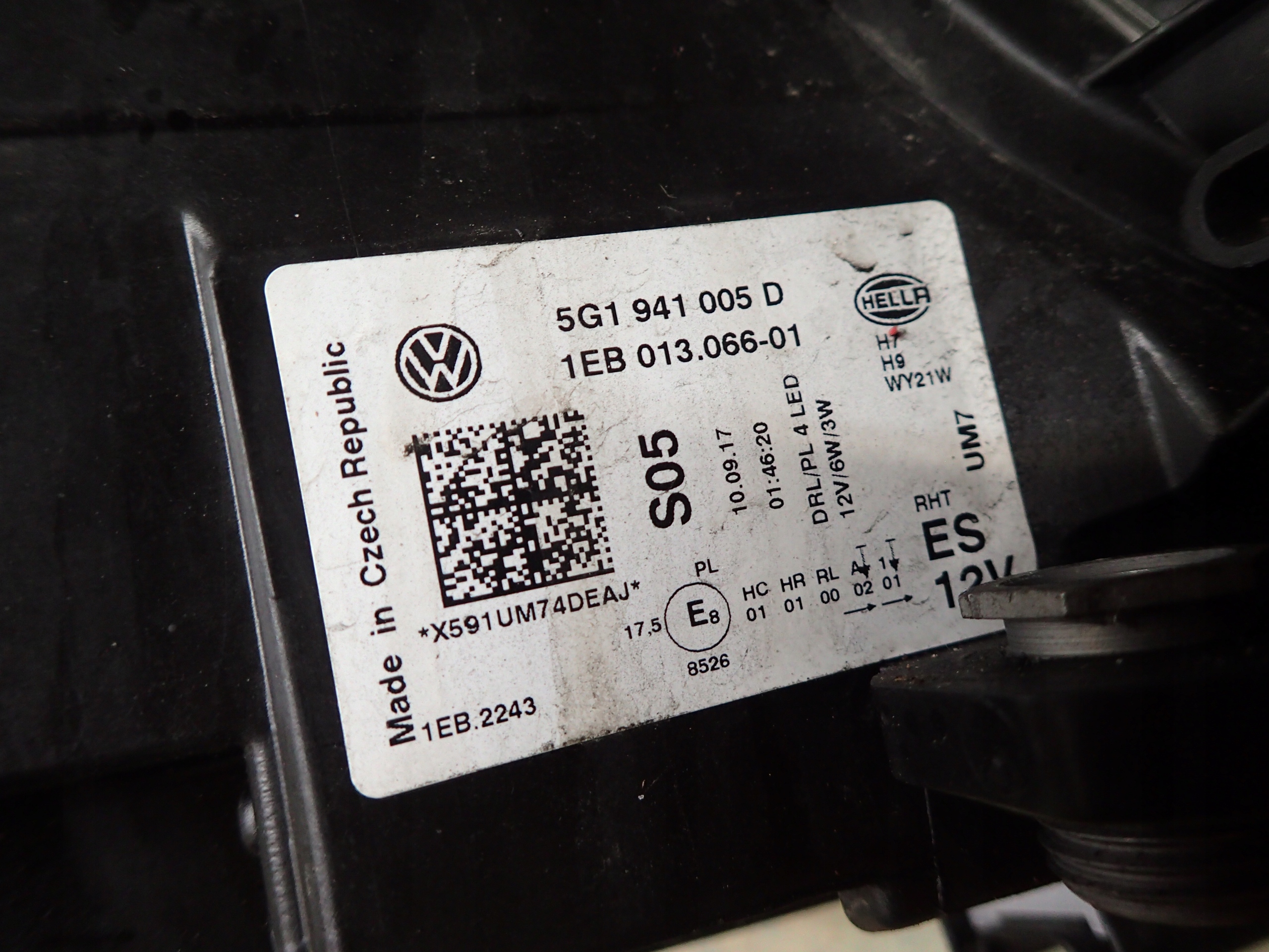 LIGHT FRONT LEFT VW GOLF VII 7 LIFT 5G1941005D