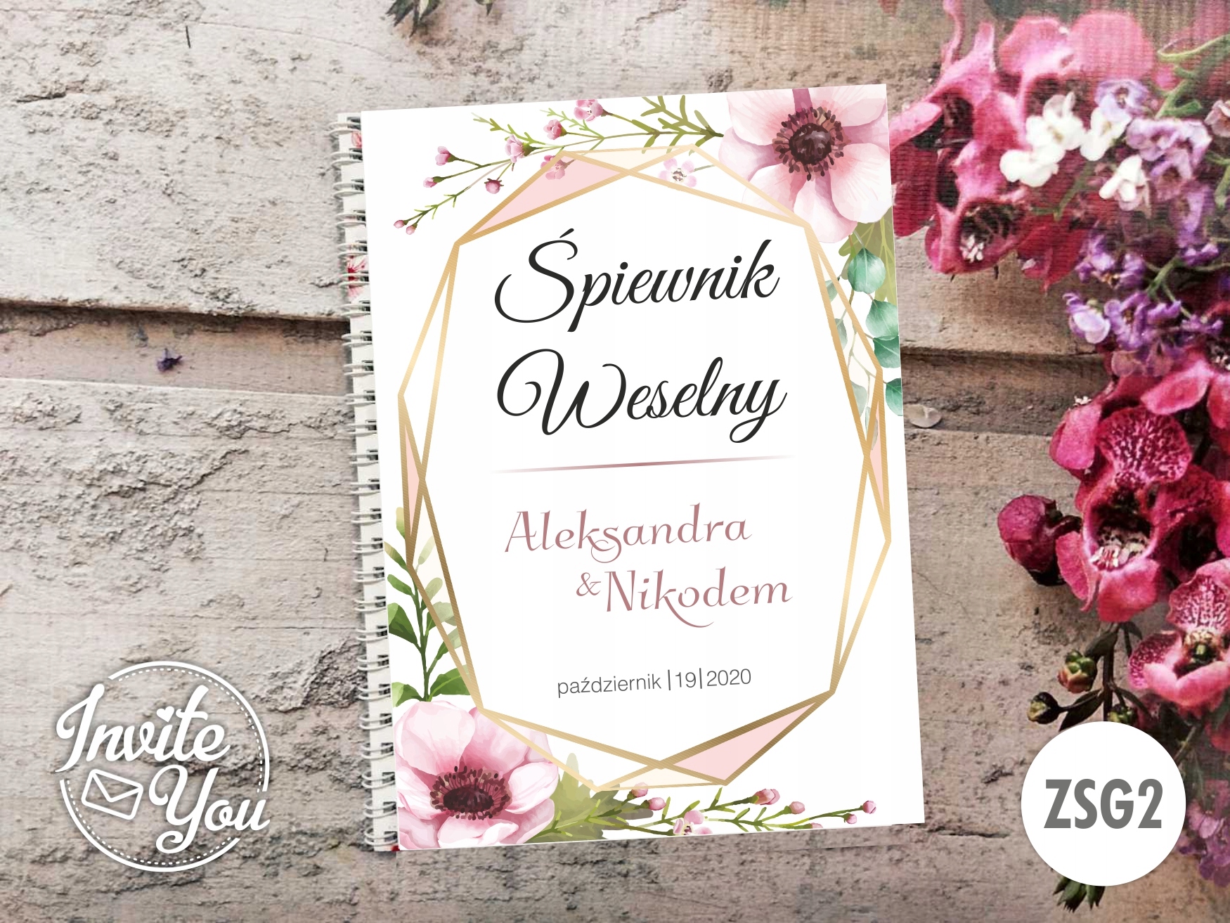 Śpiewnik WESELNY Biesiadny GLAMOUR ŚLUB na spirali Nazwa Śpiewnik