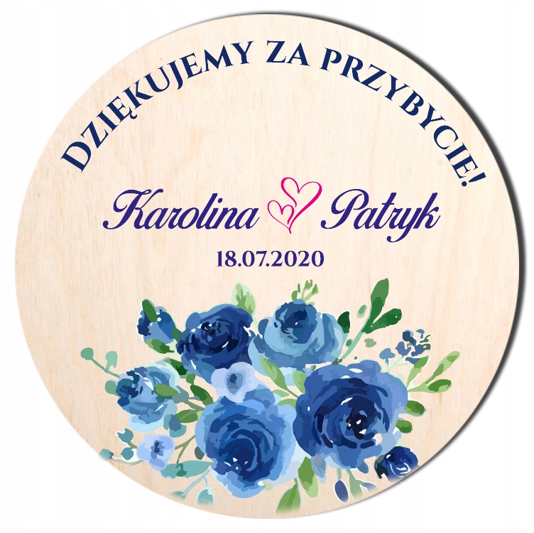 

Podziękowanie dla gości Magnes ślubne wesele