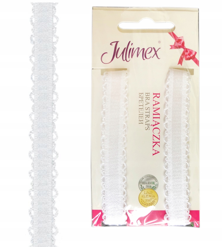 

Julimex ramiączka materiałowe białe ażurowe 10mm