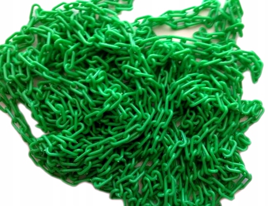 Łańcuch plastikowy 6mm 25 metrów ZIELONY