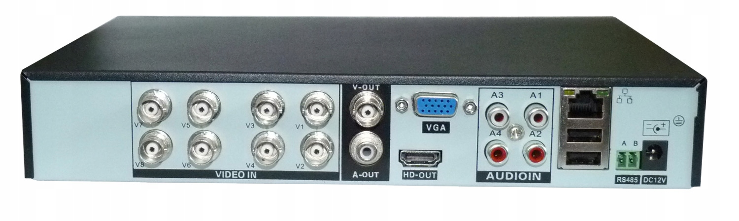 REJESTRATOR na 8 KAMER monitoring FULL HD audio Model REJD8AHDF