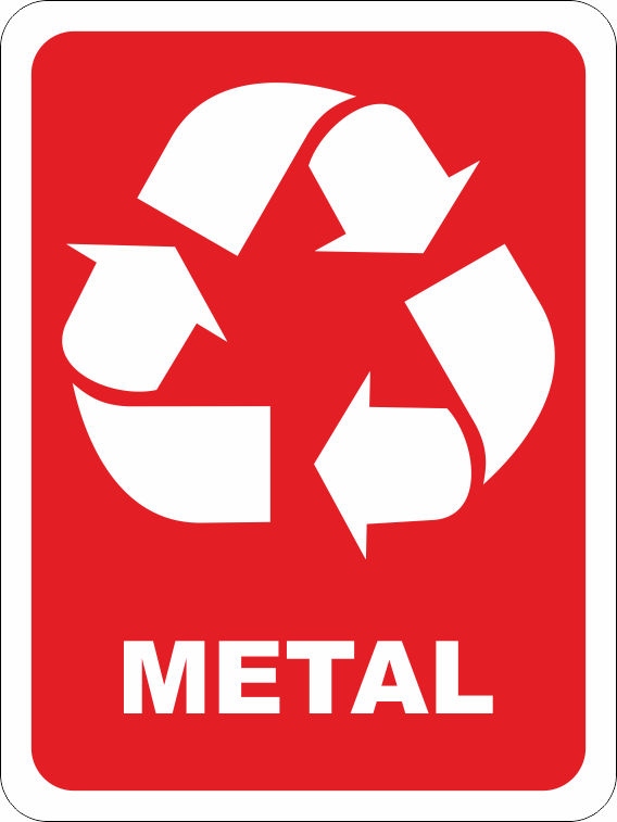 

Naklejka segregacja śmieci odpady metalowe 15x20