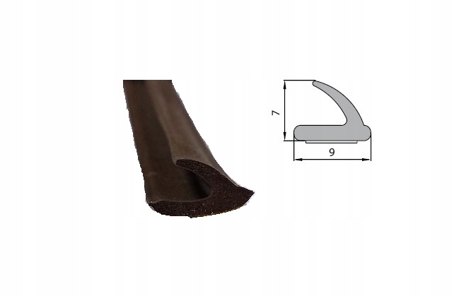 USZCZELKA SAMOPRZYLEPNA BRĄZOWA V 9X7mm 100 mb Kolor brązowa