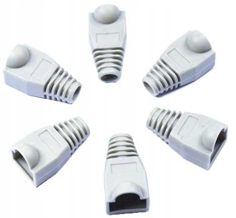 50 SZT. OSŁONKI WTYCZEK RJ45 MIX KOLORÓW Stan opakowania oryginalne