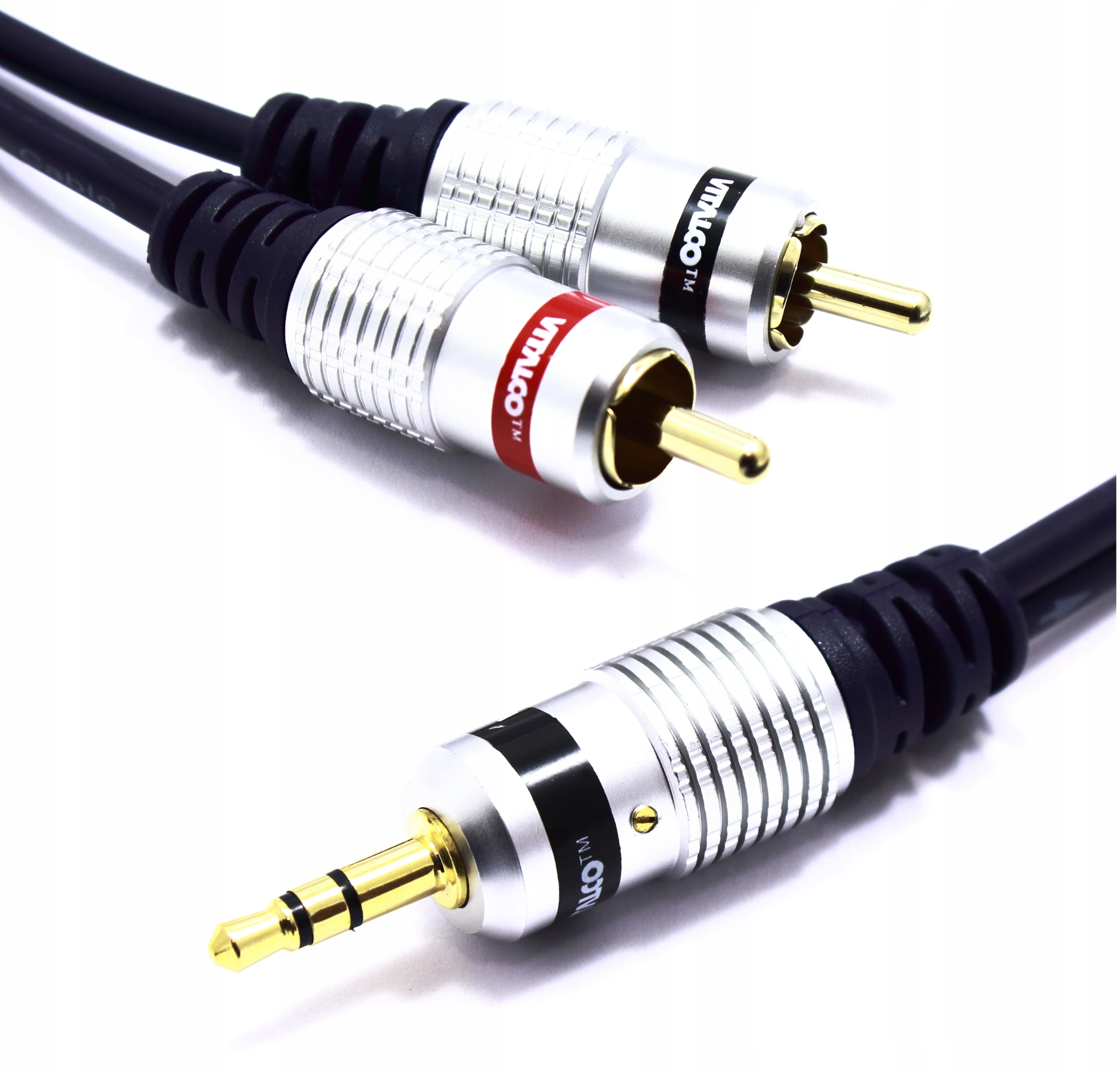 KABEL AUX WTYK JACK 3.5 - 2 RCA CINCH 2M VITALCO