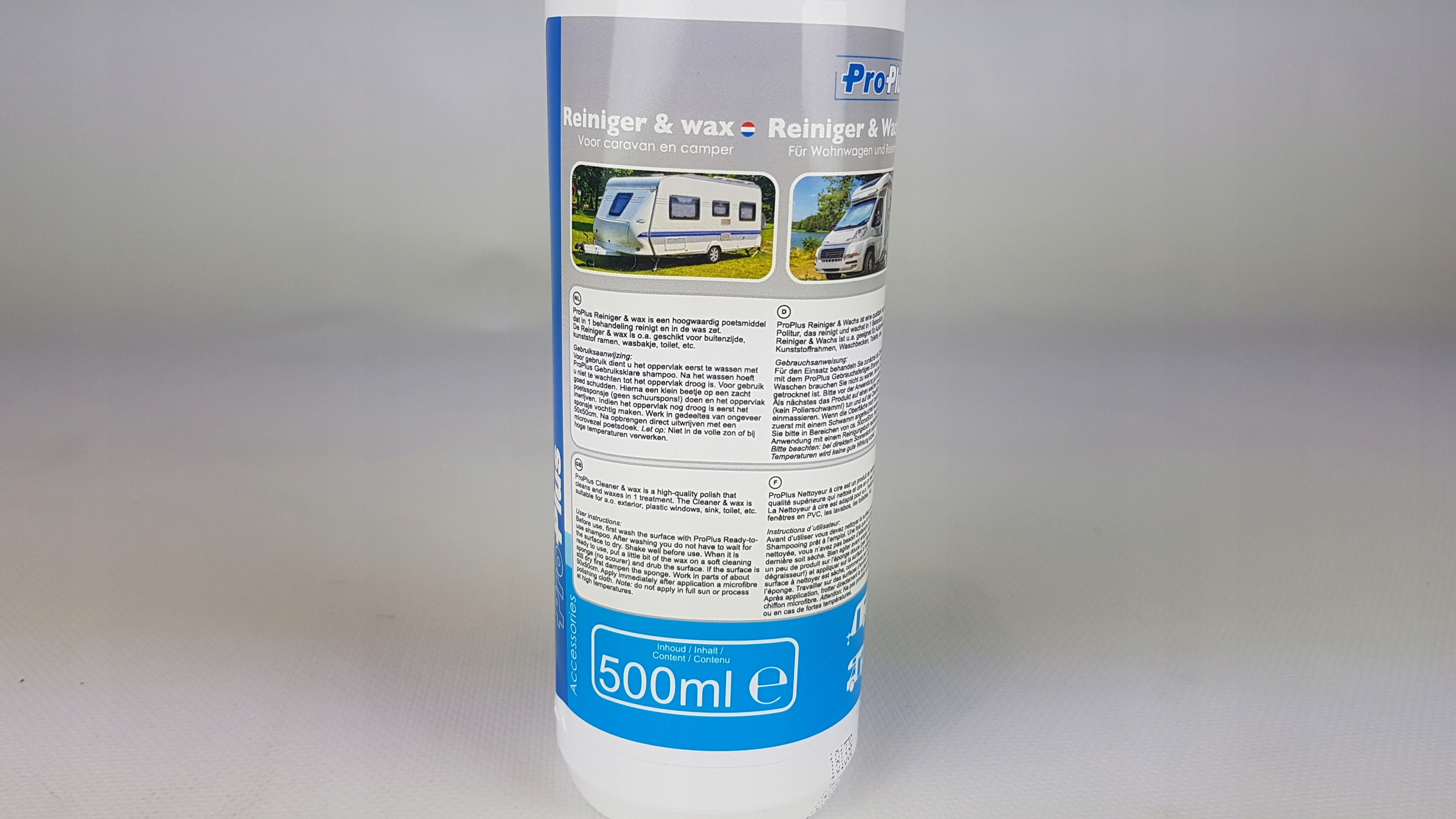 PŁYN SZAMPON DO MYCIA PRZYCZEP KEMPINGOWYCH KAMPERÓW Z WOSKIEM 500ml Marka Proplus