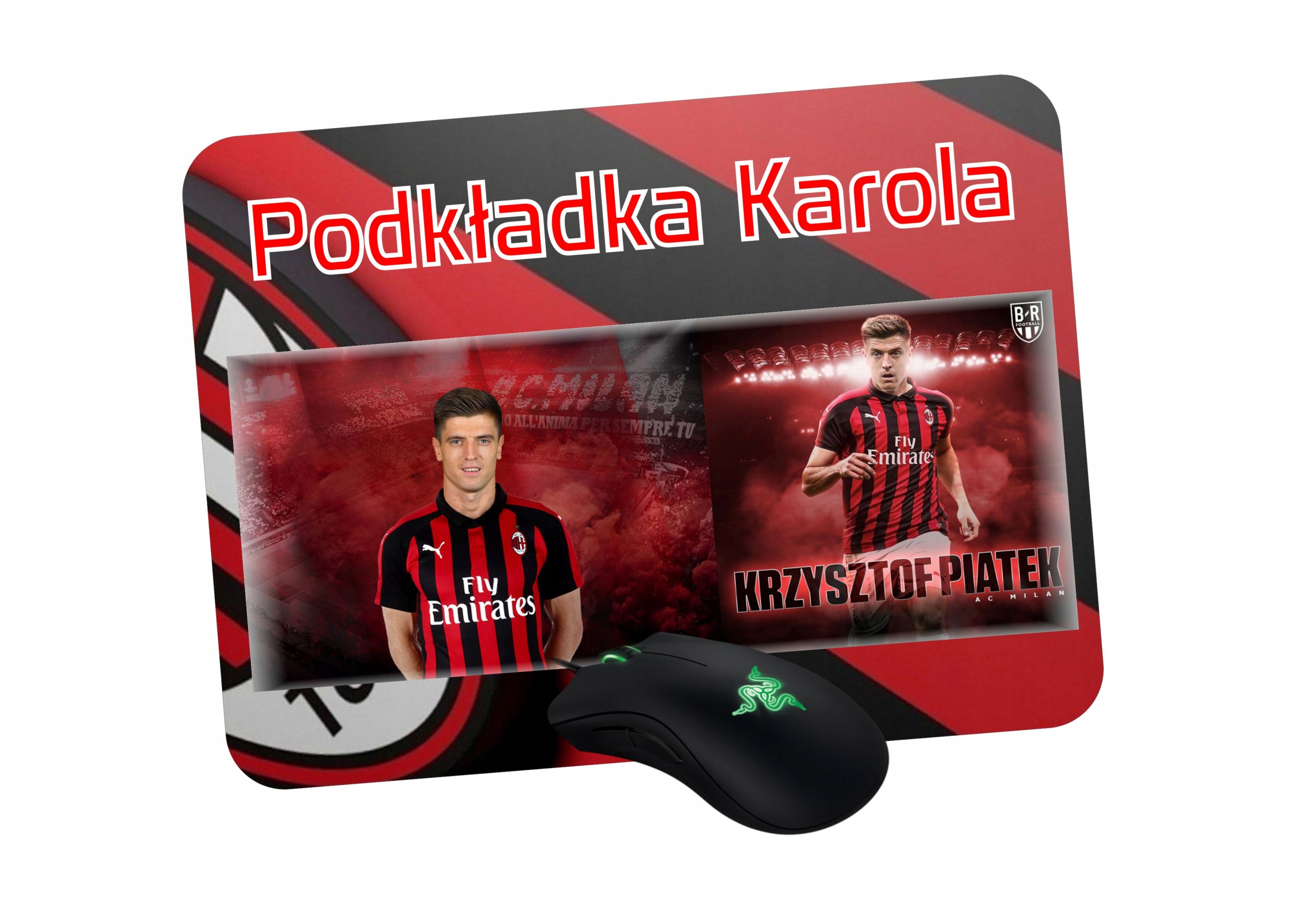 AC MILAN PODKŁADKA POD MYSZ+IMIĘ NA PREZENT
