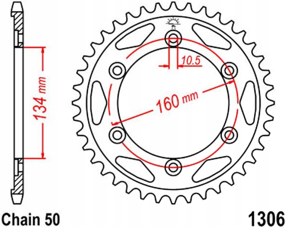 Zadní ozubení JTR1306 Zbk 40-43 Honda Cbr 1000 Rr