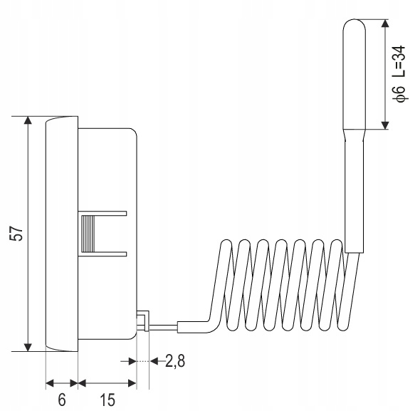 TERMOMETR TARCZOWY Z SONDĄ do pieca kotła 0-120C Kod producenta TPM03P