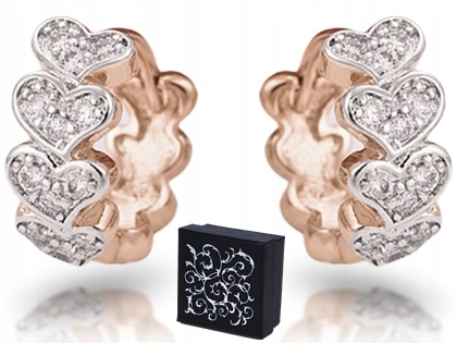 

Kolczyki Złote Serca Krysz. Swarovski Love Gratis