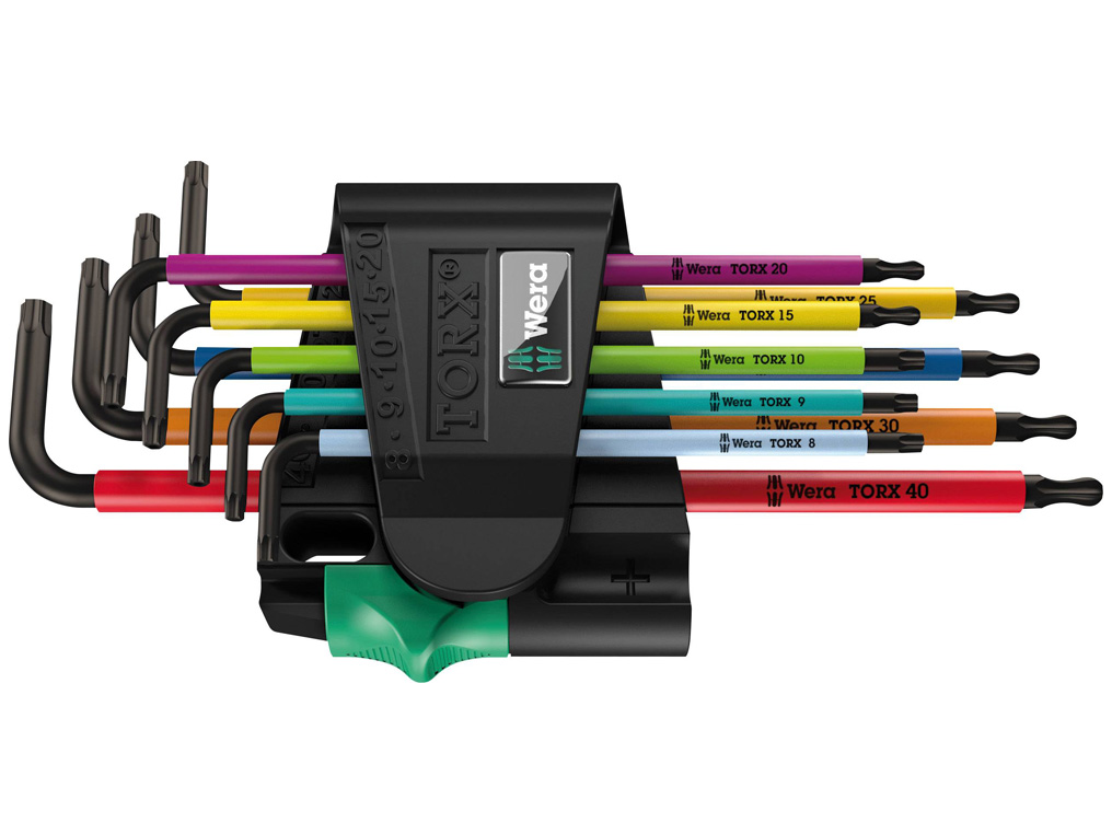 Zestaw kluczy trzpieniowych 967/9 Torx Bo Multicolour krótkie 9 szt. Wera