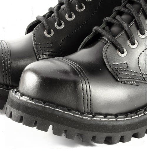 Glany STEEL 15 CZARNE -SKÓRA- NAJTANIEJ NA ALLEGRO Rozmiar 46 Model 135-136/O/B