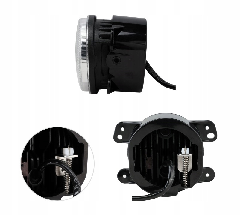 Swiatla dzienne DRL halogen led JEEP Wrangler Installation side front