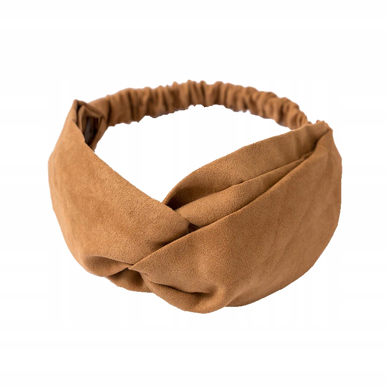 

Opaska Do Włosów Turban Na Gumce Beżowa Węzeł