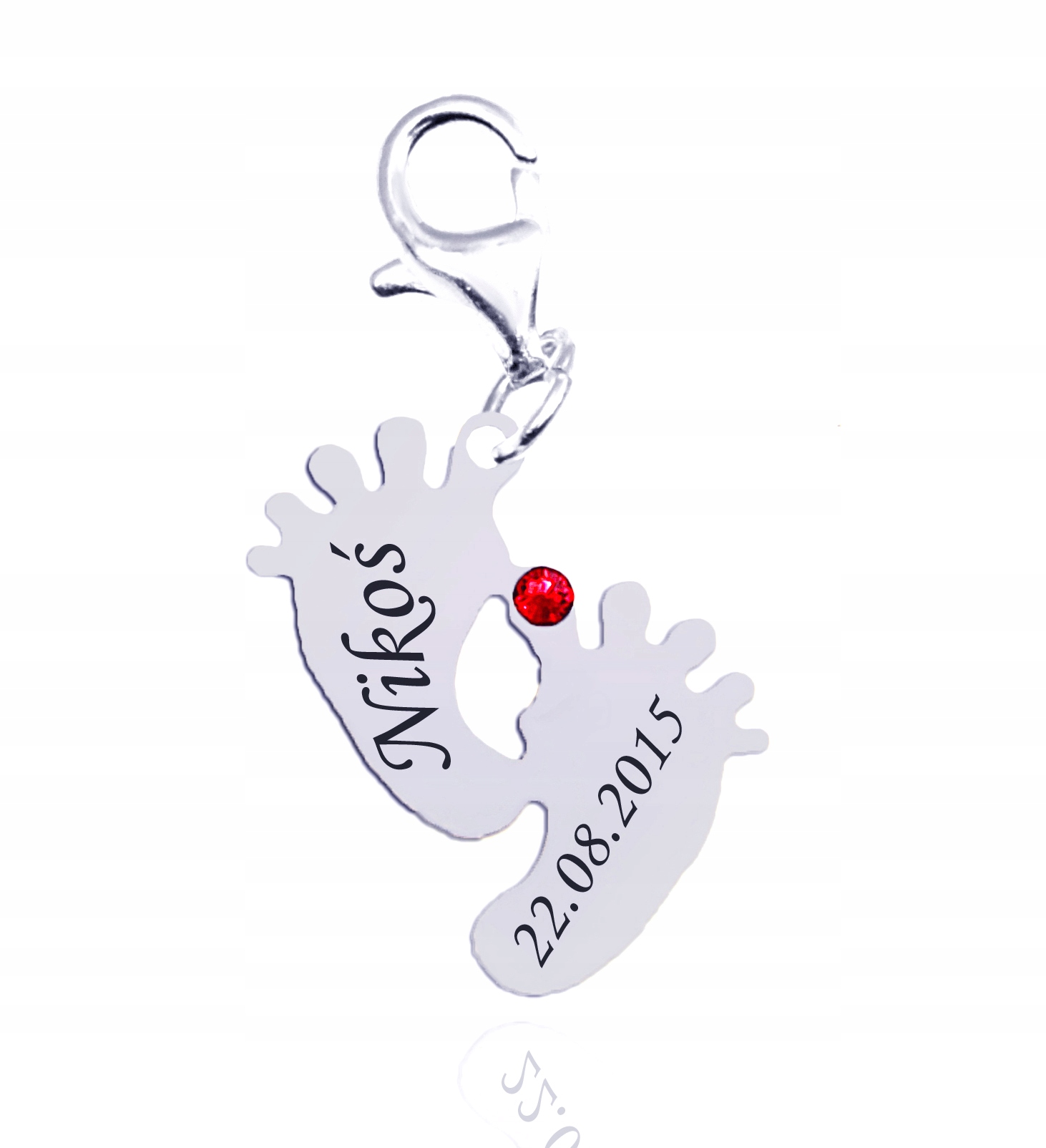 

Charms Stopy Grawer Z Kr. Swarovski Srebro Rod