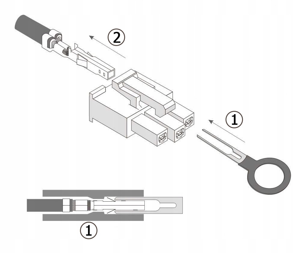 KLUCZE WYJMAKI DO PINÓW DEMONTAŻU ZESTAW 11SZT Model ft3144