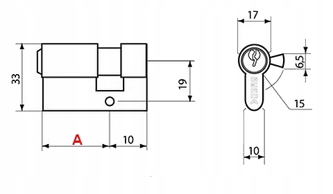 Wkładka jednostronna GERDA WKE1 30/10 nikiel Marka Gerda