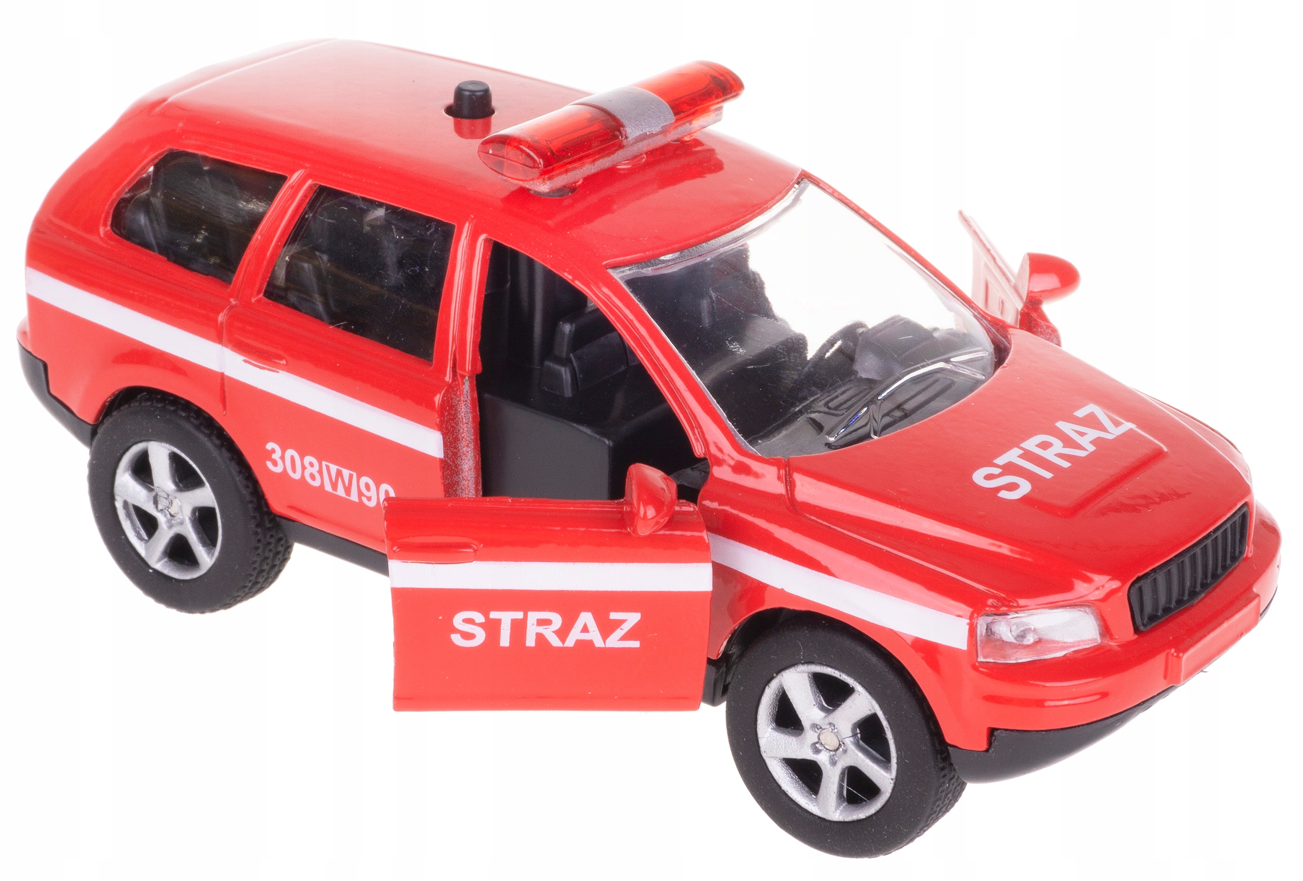 STRAŻ POŻARNA VOLVO METAL ŚWIATŁO LEKTOR PL