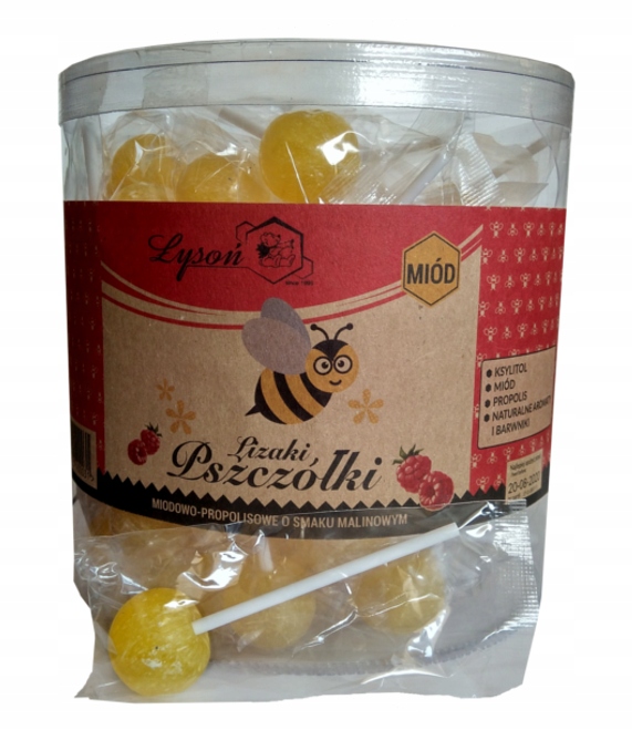

Lizak Miód i Propolis o smaku malinowym
